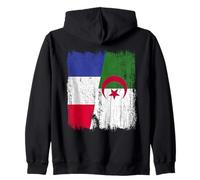 Demi-Drapeau France Algérie Patrimoine algérien français Sweat à Capuche
