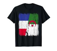 Demi-Drapeau France Algérie Patrimoine algérien français T-Shirt