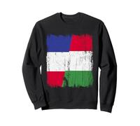 Demi-drapeau France Italie Fière fière française italienne fierté Sweatshirt