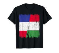 Demi-drapeau France Italie Fière fière française italienne fierté T-Shirt