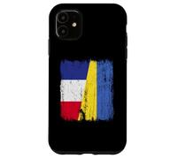 Demi-Drapeau France Ukraine Patrimoine français ukrainien Coque pour iPhone 11