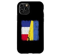 Demi-Drapeau France Ukraine Patrimoine français ukrainien Coque pour iPhone 11 Pro