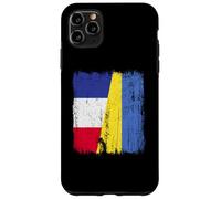 Demi-Drapeau France Ukraine Patrimoine français ukrainien Coque pour iPhone 11 Pro Max