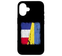 Demi-Drapeau France Ukraine Patrimoine français ukrainien Coque pour iPhone 16