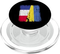 Demi-Drapeau France Ukraine Patrimoine français ukrainien PopSockets PopGrip pour MagSafe