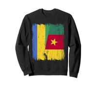 Demi-drapeau Gabon Cameroun Ancestry Gabonais Camerounais Sweatshirt
