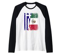 Demi-Drapeau Grec Mexicain de la Grèce Manche Raglan