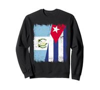 Demi Drapeau guatémaltèque cubain Patrimoine cubain du Guatemala Sweatshirt