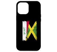 Demi-Drapeau Irak Jamaïque Patrimoine jamaïcain irakien Coque pour iPhone 12 Pro Max