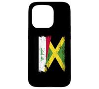 Demi-Drapeau Irak Jamaïque Patrimoine jamaïcain irakien Coque pour iPhone 15 Pro