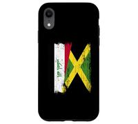 Demi-Drapeau Irak Jamaïque Patrimoine jamaïcain irakien Coque pour iPhone XR