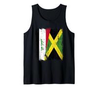 Demi-Drapeau Irak Jamaïque Patrimoine jamaïcain irakien Débardeur