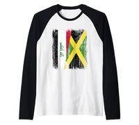 Demi-Drapeau Irak Jamaïque Patrimoine jamaïcain irakien Manche Raglan