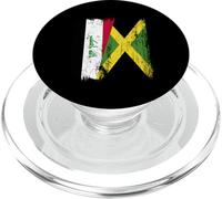 Demi-Drapeau Irak Jamaïque Patrimoine jamaïcain irakien PopSockets PopGrip pour MagSafe
