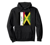 Demi-Drapeau Irak Jamaïque Patrimoine jamaïcain irakien Sweat à Capuche