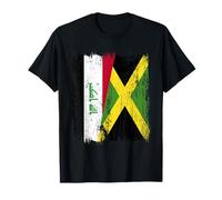 Demi-Drapeau Irak Jamaïque Patrimoine jamaïcain irakien T-Shirt