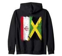 Demi-Drapeau Iran Jamaïque Patrimoine iranien Jamaïque Sweat à Capuche