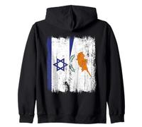 Demi-Drapeau Israël Chypre Patrimoine chypriote israélien Sweat à Capuche