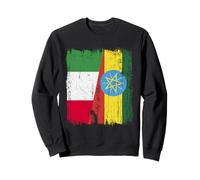 Demi-drapeau Italie Ethiopie Racines éthiopiennes italiennes Sweatshirt
