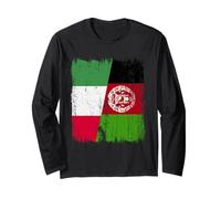 Demi-Drapeau Italien Afghan Patrimoine Afghan Italien Manche Longue