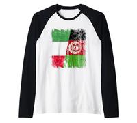 Demi-Drapeau Italien Afghan Patrimoine Afghan Italien Manche Raglan