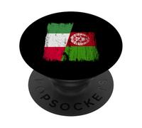Demi-Drapeau Italien Afghan Patrimoine Afghan Italien PopSockets PopGrip Adhésif