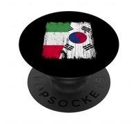Demi-Drapeau Italien Corée du Sud Patrimoine sud-coréen PopSockets PopGrip Adhésif
