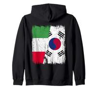 Demi-Drapeau Italien Corée du Sud Patrimoine sud-coréen Sweat à Capuche