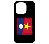Demi-Drapeau Laos Vietnam Histoire du Vietnam Coque pour iPhone 15 Pro