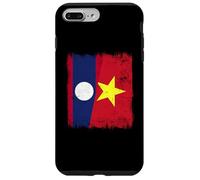 Demi-Drapeau Laos Vietnam Histoire du Vietnam Coque pour iPhone 7 Plus/8 Plus