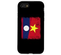 Demi-Drapeau Laos Vietnam Histoire du Vietnam Coque pour iPhone SE (2020) / 7/8