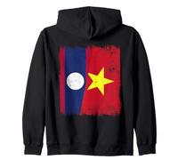 Demi-Drapeau Laos Vietnam Histoire du Vietnam Sweat à Capuche