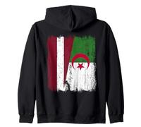 Demi-Drapeau Lettonie Algérie Patrimoine algérien Sweat à Capuche