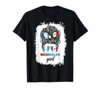Demi drapeau mexicain et guatémaltèque Mexique Guatemala fille femme T-Shirt