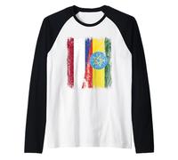 Demi drapeau néerlandais Ethiopie racines éthiopiennes néerlandaises Manche Raglan