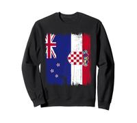 Demi drapeau néo-zélandais Croatie racines croates néo-zélandaises Sweatshirt