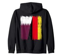 Demi-Drapeau Qatar Allemagne Patrimoine Allemand du Qatar Sweat à Capuche