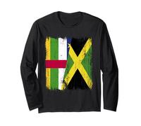 Demi Drapeau République Centrafricaine Jamaïque Manche Longue
