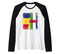 Demi Drapeau République Centrafricaine Tchad Racines Voiture tchadienne Manche Raglan