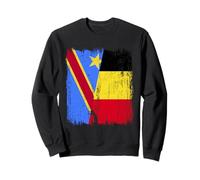 Demi drapeau République démocratique du Congo Belgique Sweatshirt