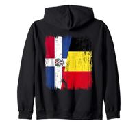 Demi drapeau République dominicaine belge Sweat à Capuche