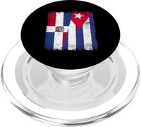 Demi Drapeau République Dominicaine Cuba Patrimoine cubain dominicain PopSockets PopGrip pour MagSafe