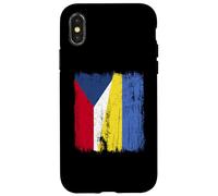 Demi-Drapeau République tchèque Ukraine Patrimoine tchèque ukrainien Coque pour iPhone X/XS