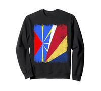 Demi Drapeau Réunion Seychelles Réunion Seychellois Pride Sweatshirt