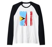 Demi-Drapeau Sainte-Lucie Autriche Manche Raglan
