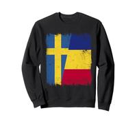 Demi-Drapeau Suède Roumanie Patrimoine suédois roumain Sweatshirt