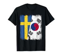 Demi Drapeau suédois coréen suédois T-Shirt