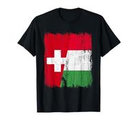 Demi-drapeau Suisse Italie Fière de la fierté suisse italienne T-Shirt