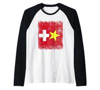Demi-Drapeau Suisse Vietnam Histoire Suisse vietnamienne Manche Raglan