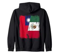 Demi-Drapeau Taiwan Mexique Taiwan Patrimoine Mexicain Sweat à Capuche